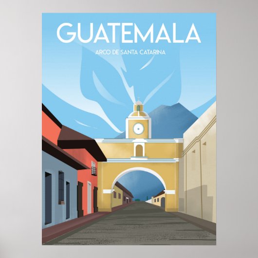 Antigua Guatemala Reiseplakat Poster (Vorne)