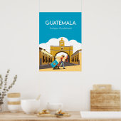 Antigua Guatemala Reiseplakat Poster (Küche)