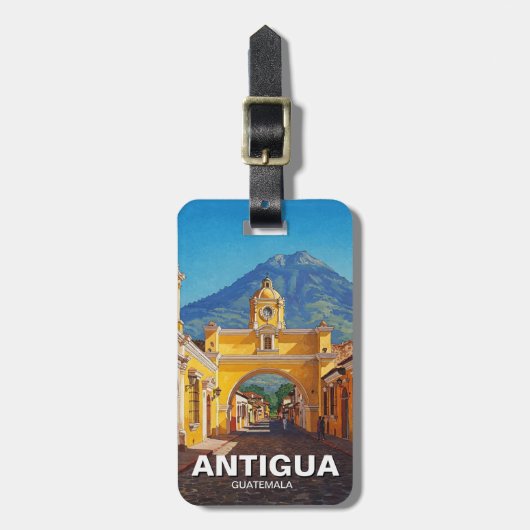 Antigua Guatemala Travel Gepäckanhänger (Vorderseite vertikal)