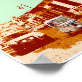 Antigua Guatemala Tuc Tuc und Volcanposter Poster (Ecke)