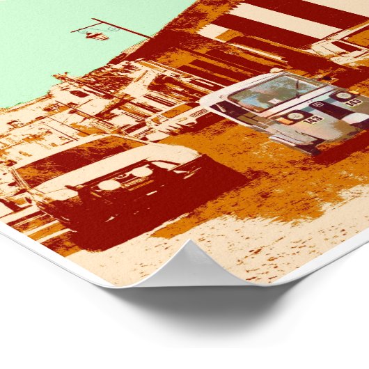 Antigua Guatemala Tuc Tuc und Volcanposter Poster (Ecke)