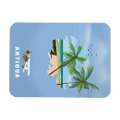 Antigua Illustriertes Reiseplakat Magnet (Horizontal)
