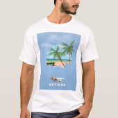 Antigua Illustriertes Reiseplakat T-Shirt (Vorderseite)