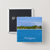 Antigua-Insel-Button Button (Vorne & Hinten)