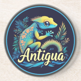 Antigua Island Caribbean Gecko Getränkeuntersetzer