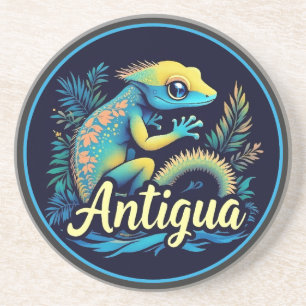 Antigua Island Caribbean Gecko Getränkeuntersetzer