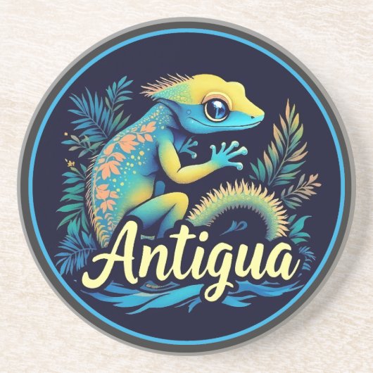 Antigua Island Caribbean Gecko Getränkeuntersetzer (Vorne)