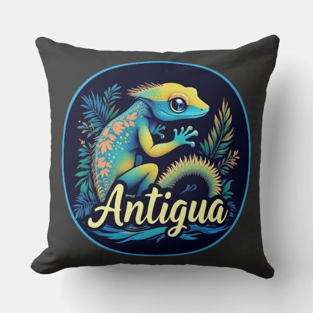 Antigua Island Caribbean Gecko Kissen (Vorderseite)