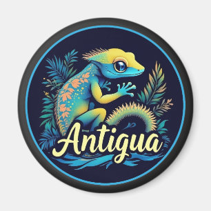 Antigua Island Caribbean Gecko Magnet