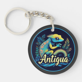 Antigua Island Caribbean Gecko Schlüsselanhänger