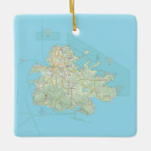 Antigua Island Weihnachtsnachtsnacht Keramikornament (Vorderseite)