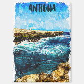 Antigua Karibik Insel Tropische Wasserfarbe Magnet (Vorderseite)