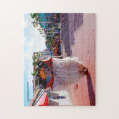 Antigua Karibischer Straßenmusiker. Puzzle (Vertikal)