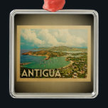 Antigua Karibisches Ornament Aus Metall<br><div class="desc">Ein cooler Vintager Stil Antigua Ornament mit einer wunderschönen Insel tropischen Szene.</div>
