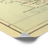 Antigua Lithographed Map Poster (Ecke)