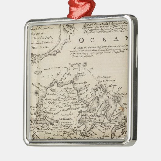 Antigua oder Antego Silbernes Ornament (Links)