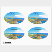 Antigua Ovaler Aufkleber (Blatt)