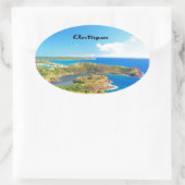 Antigua Ovaler Aufkleber (Tasche)