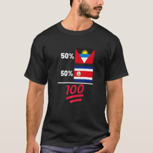 Antigua Plus Costa Rican Mix Flagge Erbe T-Shirt