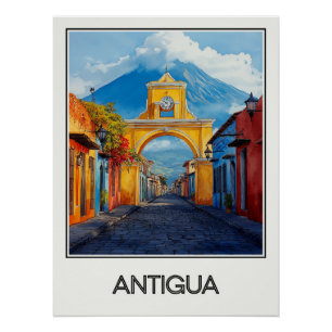 Antigua-Poster, kolonialer Reiz Poster