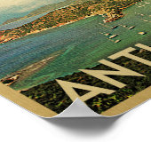 Antigua Poster Vintage Travel Poster Karibik (Ecke)