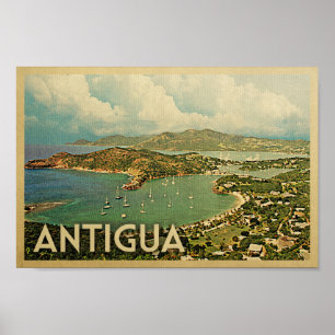 Antigua Poster Vintage Travel Poster Karibik