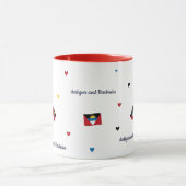 Antigua Roots Pattern Mug | Caribbean Flag Tasse (Zentrum)