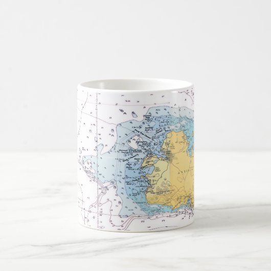 Antigua-Schifffahrtskarte-Mug Kaffeetasse (Mittel)