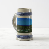Antigua-Segelbootrennen Bierglas (Vorderseite Links)