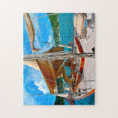 Antigua Segelyachten. Puzzle (Vertikal)