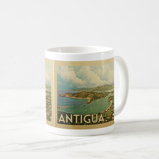 Antigua Tasse Vintage Travel (VorderseiteRechts)