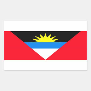 ANTIGUA U. BARBUDA RECHTECKIGER AUFKLEBER