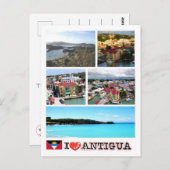 Antigua und Barbuda - Antigua - I Liebe - Postkarte (Vorne/Hinten)