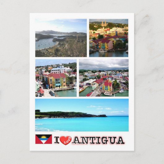 Antigua und Barbuda - Antigua - I Liebe - Postkarte (Vorderseite)