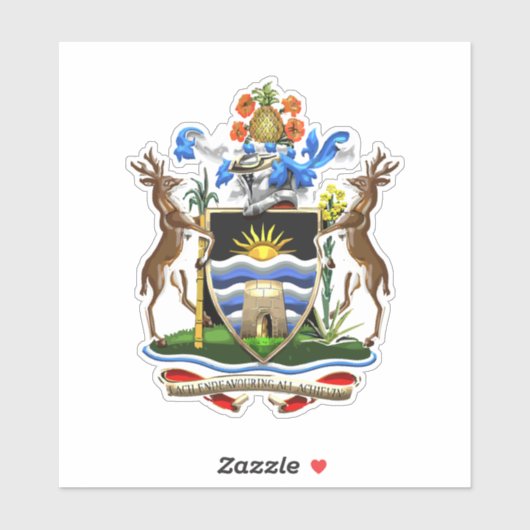 Antigua und Barbuda Aufkleber (Blatt)
