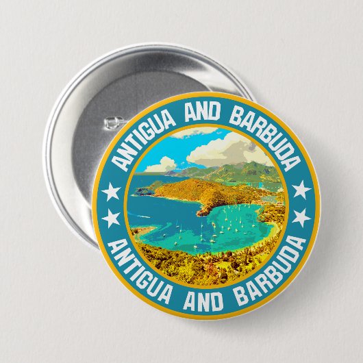 Antigua und Barbuda Button (Vorne & Hinten)