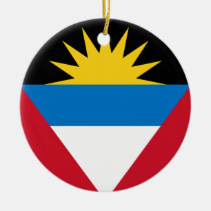 Antigua- und Barbuda-Fahne Keramik Ornament