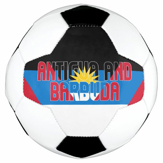 Antigua und Barbuda Flag Adortable Patriotic Fußball (Vorderseite)