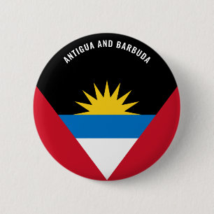 Antigua und Barbuda Flag Charming Patriotic Button