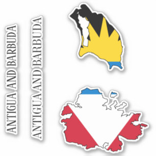 Antigua und Barbuda Flag Charming Patriotic Karte Aufkleber