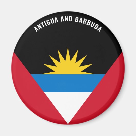 Antigua und Barbuda Flag Charming Patriotic Magnet (Vorne)