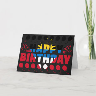Antigua und Barbuda Flag Patriotic Geburtstag Karte