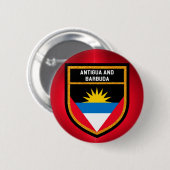 Antigua und Barbuda-Flagge Button (Vorne & Hinten)