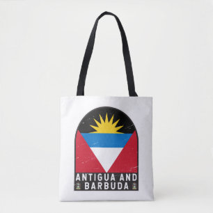 Antigua und Barbuda Flagge Emblem Abgenutzt Vintag Tasche