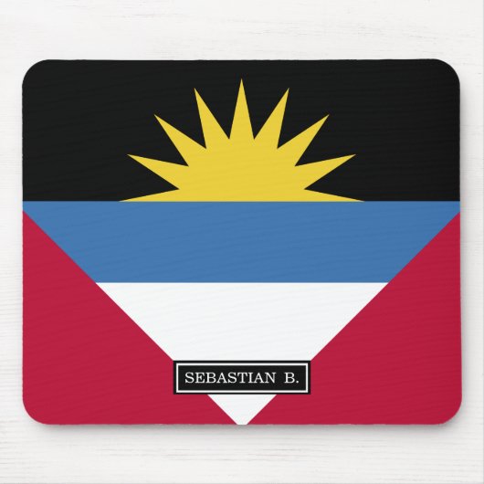 Antigua und Barbuda-Flagge Mousepad (Vorne)