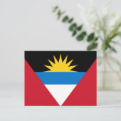 Antigua- und Barbuda-Flagge Postkarte (Stehend Vorderseite)