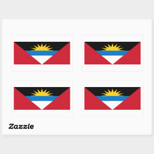 Antigua und Barbuda-Flaggenaufkleber Rechteckiger Aufkleber
