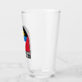 Antigua- und Barbuda-Flaggenemblem gestört Vintag Glas (Links)