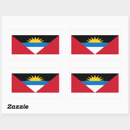 Antigua und Barbuda-Flaggensticker Rechteckiger Aufkleber