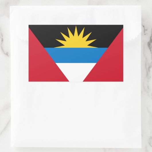 Antigua und Barbuda-Flaggensticker Rechteckiger Aufkleber (Tasche)